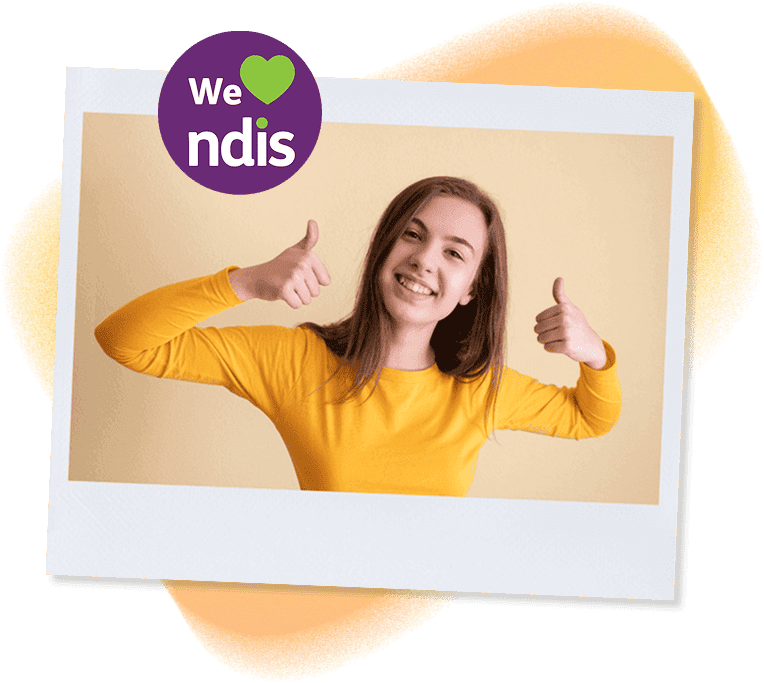 Smiling woman with thumbs up